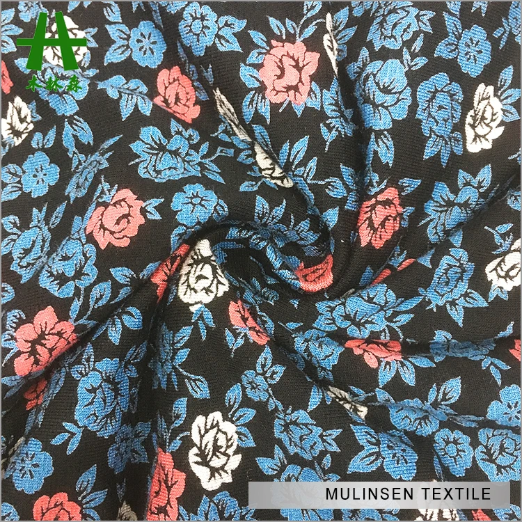 Mulinsen текстиль Профессиональный вискоза Джерси вихревой разгрузки принт искусственный шелк ткань