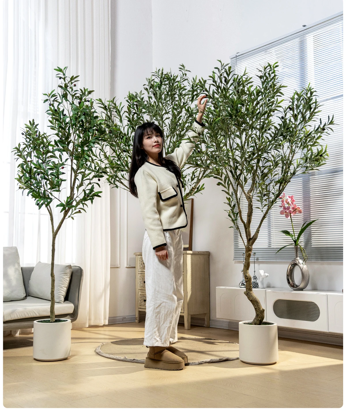 product artificial plants olive trees garden decoration high quality 2meters large home decor olive tree-14