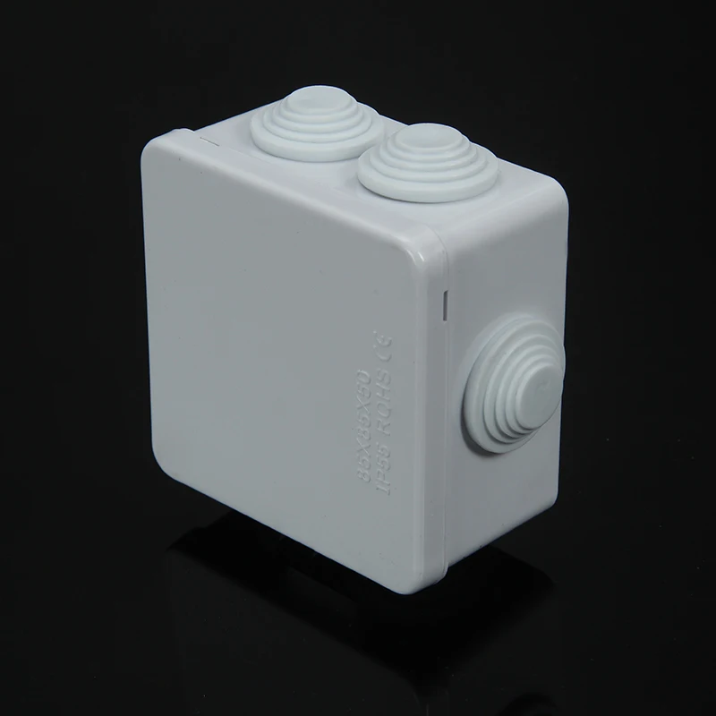 Electric connection Cable branch Power distribution 85x85x50 mm 3.4x3.4x2 inch IP55 IP65 Waterproof ABS Plastic Junction Box