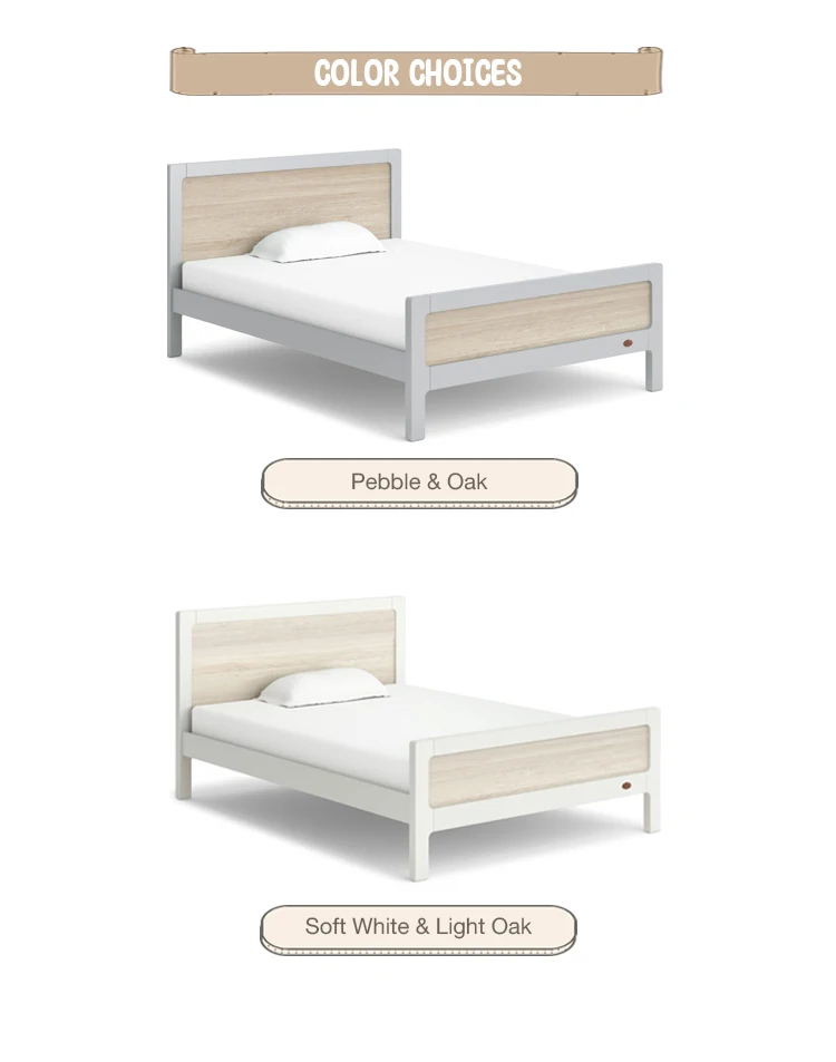 Only B2b Boori Double Bed Wooden Frame 4ft6 Double Solid Wood Bed For