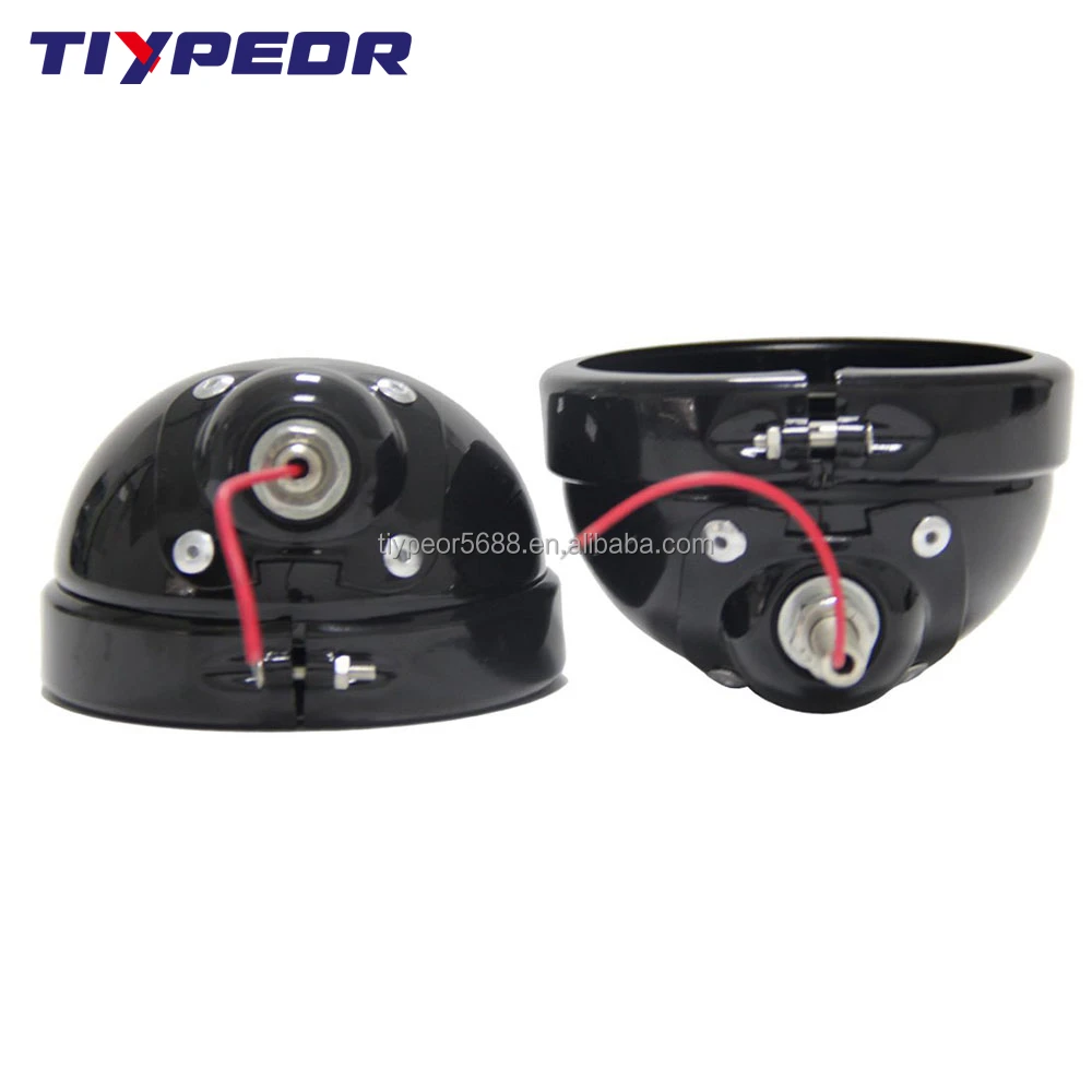 product motorcycle black and chrome 45 inch led fog light outer cover for harley trim bracket-5