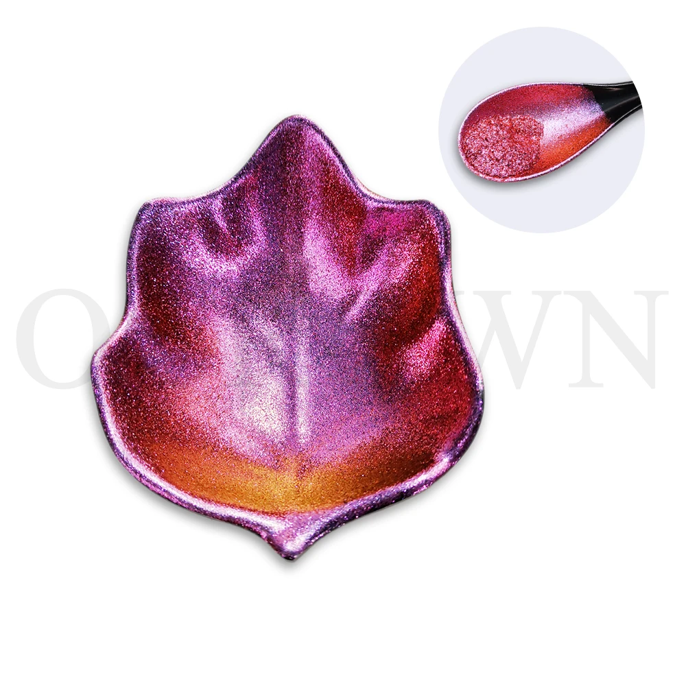 Rosy red copper metallic effect popular cosmetic eyeshadow pigment glitter chromatic chameleon makeup powders