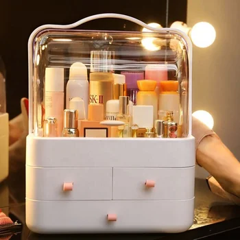 Plastic Makeup Jewelry Organizer Cosmetic Makeup Organizer Storage Box