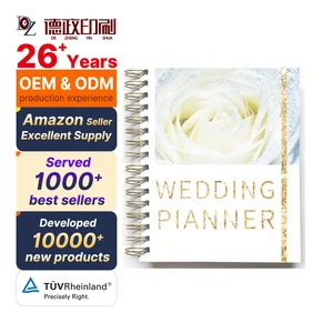 Wholesale Custom White Rose Design Organizer Dairy Journal Notebooks Spiral Hardcover Book