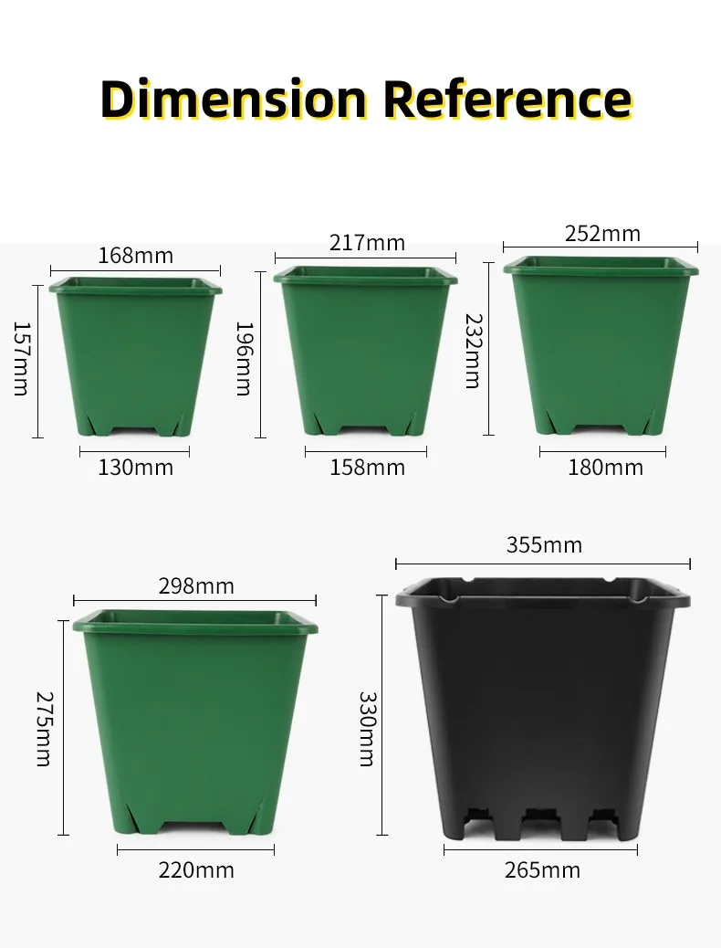 Bluk Plastic Grow Box Black Plant Seeding Pots Nursery Transplant Flower Pots Buy Wholesales