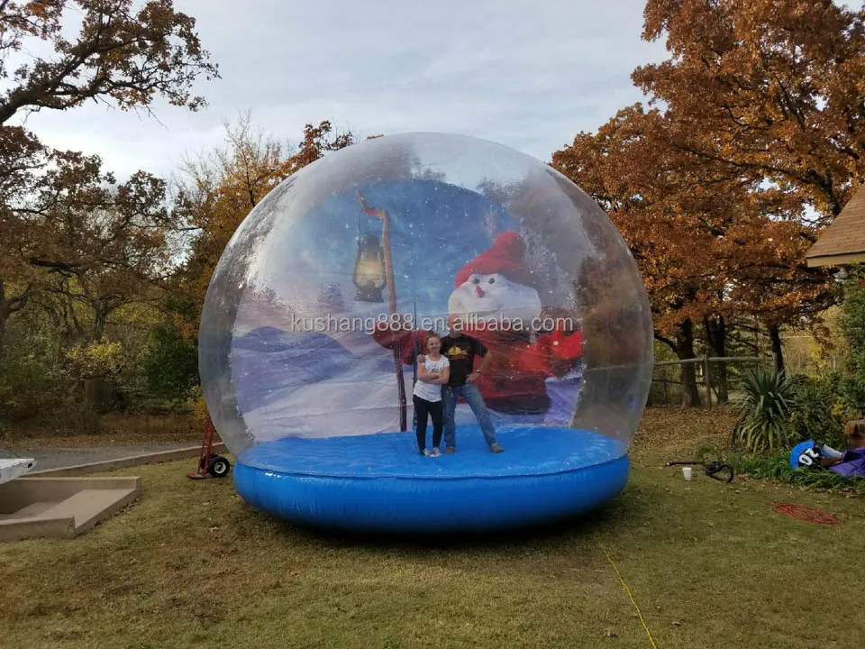 Large Human Size Giant Christmas Snow Globe Inflatable Bounce House