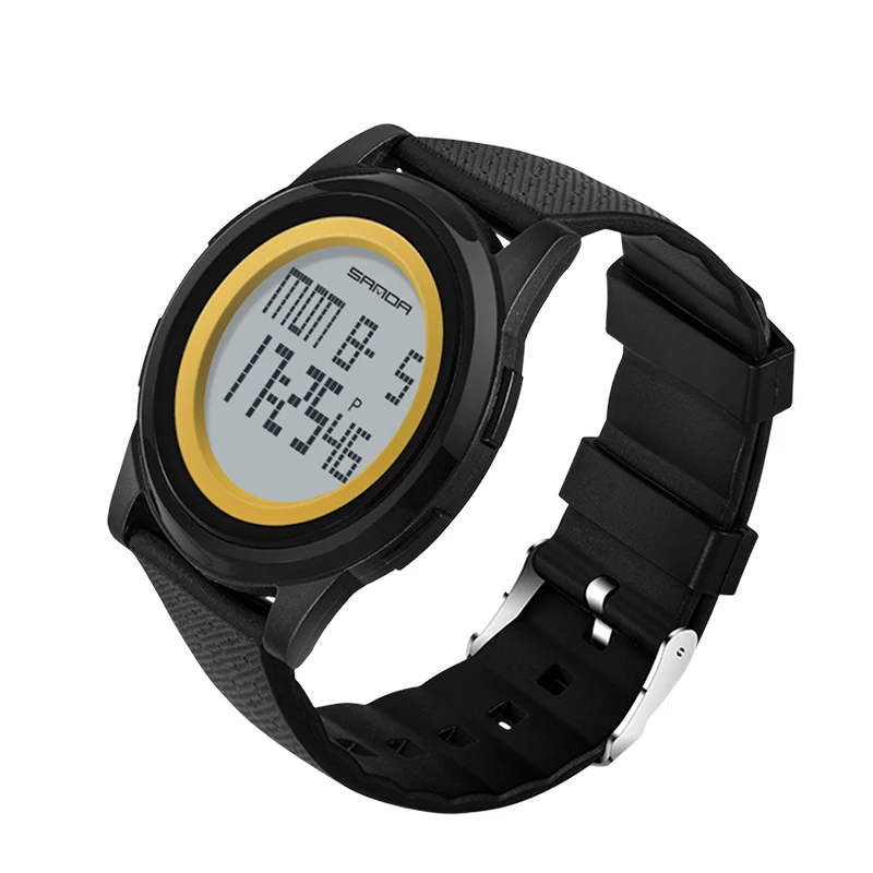 SANDA Jam Tangan Elektronik Pria Wanita, Jam Tangan Fashion Elektronik  Jepang Tanggal Mingguan Bercahaya Multifungsi 337