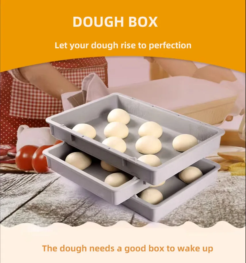 Pizza Dough Box Dough Proofing Box Customized With Fourwheel Cart