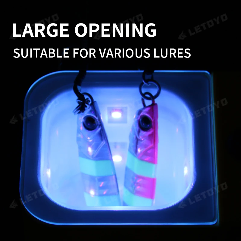 best uv light for fishing lures Get-Lit Glow Cup Portable 12v Ice Lure Glow (UV LED) : Sports & Outdoors Use clip LLathryna Fishing Black Light UV