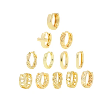Brass Earrings Factory Direct 18k gold plated Earrings Jewelry Wholesale Women Earrings