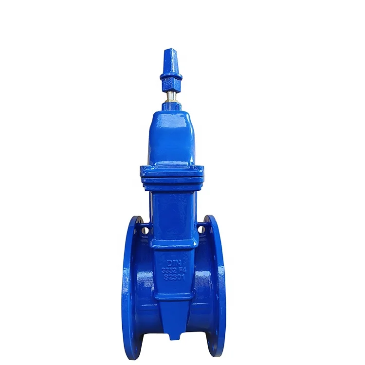 Cast iron/ ductile iron DIN3352 F4 standard non rising resilient seated NRS seal water gate valve