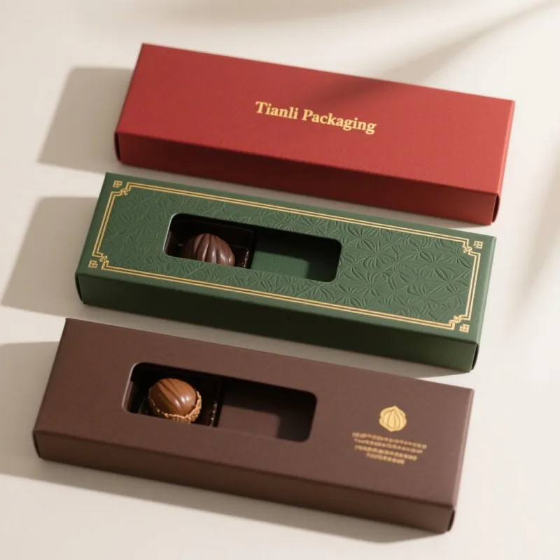 product biodegradable gold foil chocolate packaging box flexography cereal bars snack paper box  hot sale special paper box with window-6