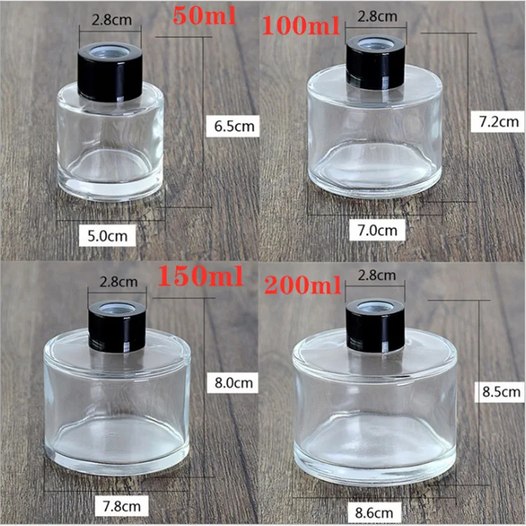 50ml 100ml 150ml 200ml clear Reed Diffuser Bottle Glass Spray Perfume Bottles