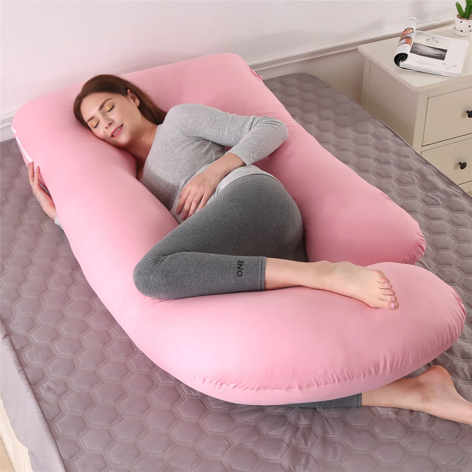 Pregnancy Pillows For Sleeping Memory Foam Filling U Shaped Pregnancy