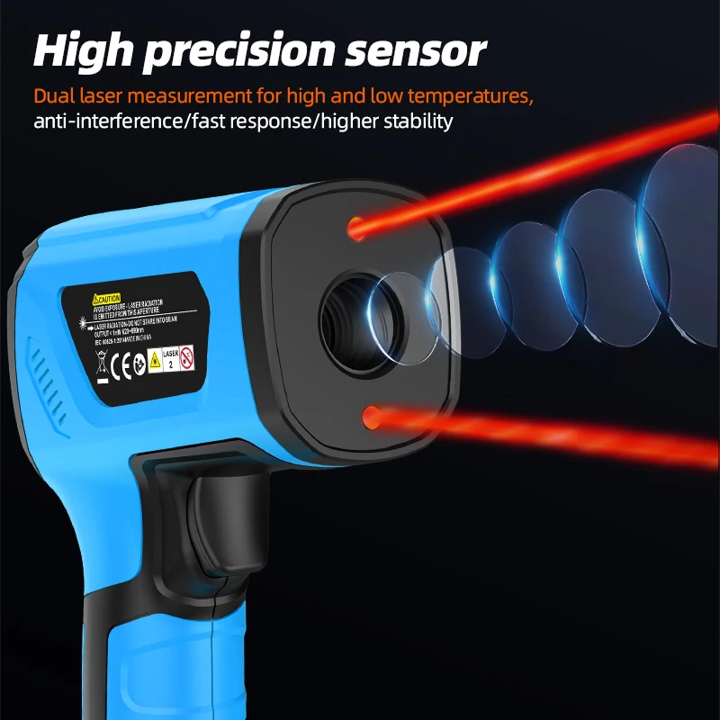 Mestek IR05 Pyrometer Digital Infrared Thermometer Gun Temperature Measurement Electronic Hygrometer Industry  Thermometer