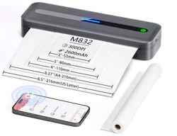 Phomemo M833 A4対応ポータブルサーマルプリンター、インク不要、300DPI