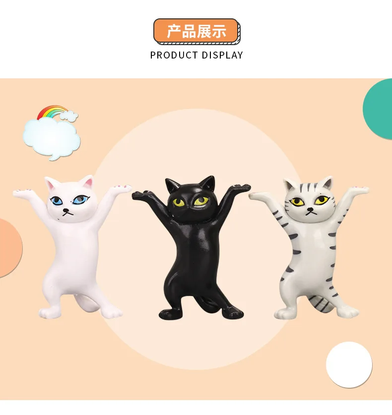 Source Wholesale Action Figure anime, dancing cat models, trendy toys  capsule toys raising hands enchanting cat ornaments on m.alibaba.com