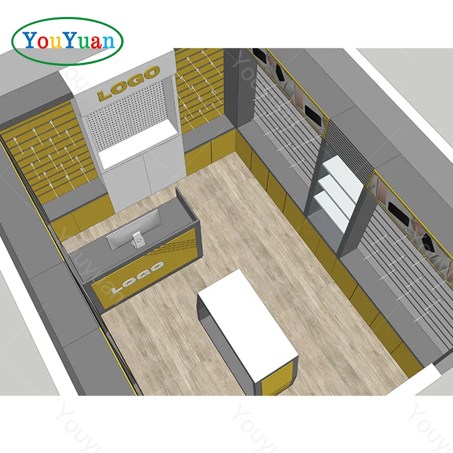 Manufacture Direct Sale Phone Shop Interior Design Mobile Phone Display Counter Shop Furniture