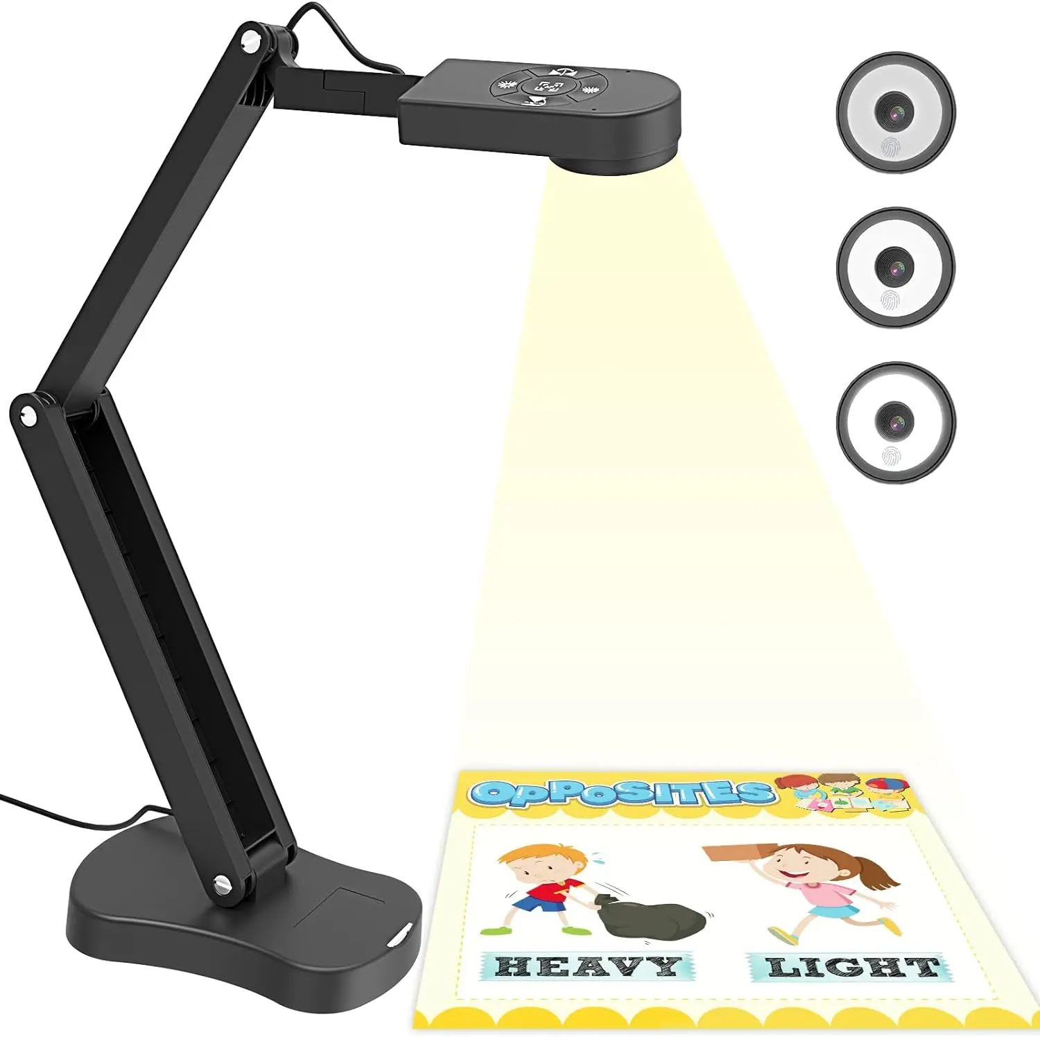 Portable 8MP USB High Speed Document Scanner A3 A4 Book Scanner 3 Level LED Light Document Camera with Dual Microphones