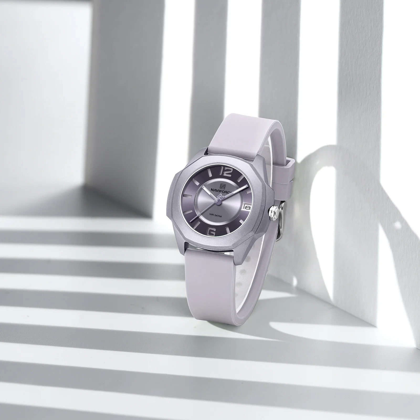 NAVIFORCE 7107 Quartz Women Watch Luxury Fashion Original Lady Girl Wristwatch Silicone Bracelet Casual Elegant Female Clock