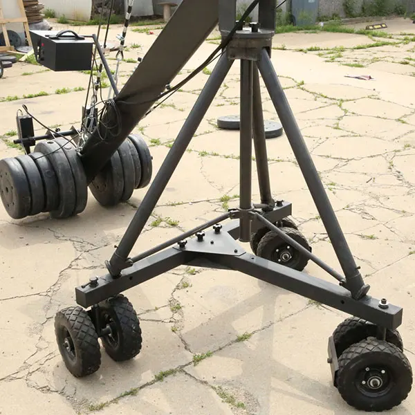 12.4m/40ft Jib Crane for Sale Use Jimmy Jib 6 Wheels Dolly With Ring Flange