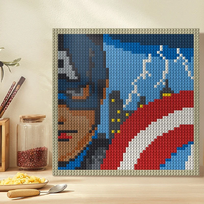 Pixel Art Building Blocks 48X48 Dots Bricks 1x1 Wall Portraits DIY Home Decor Compatible with LOGO Toys and Gifts