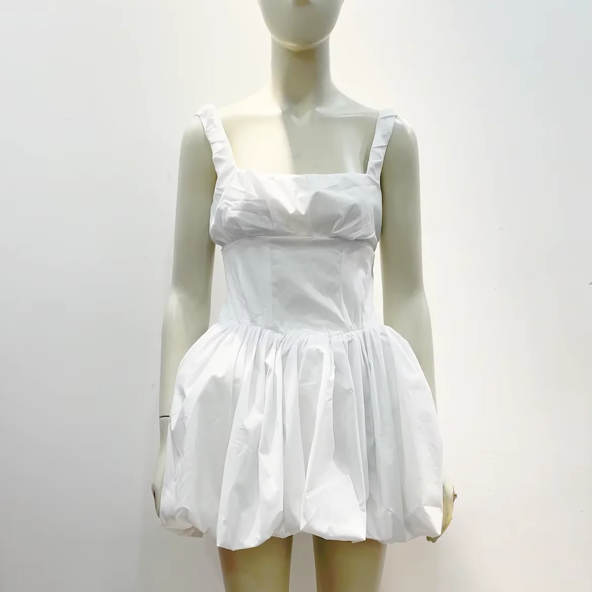 mini white dress bow Amsale Little White Dress LW260