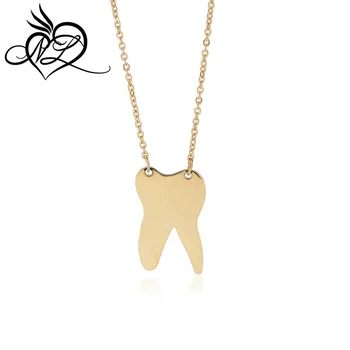 LOORDON Cheap Wholesale Charming Bling Jewelry Your Own Teeth Pendant Necklace For Men And Women
