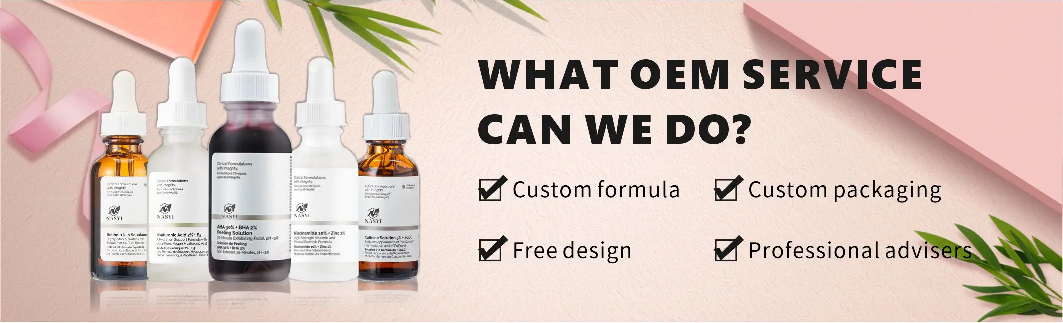 Free Sample Aha Bha Niacinamide Zinc Hyaluronic Acid B5 Retinol Facial