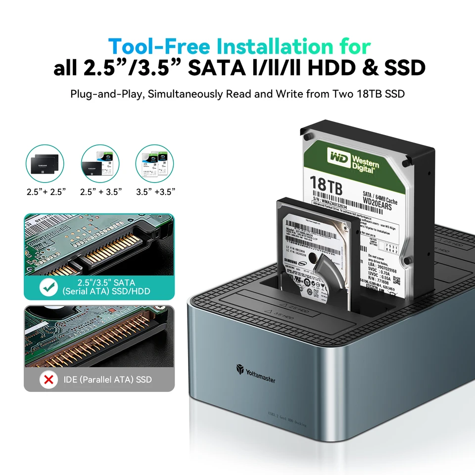 Yottamaster 5 Bay RAID SATA to USB3.0 2.5