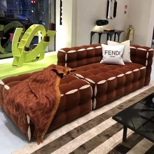 LEMON FURNITURE living room modern fabric chaise Italian bobble modular sectional sofa set