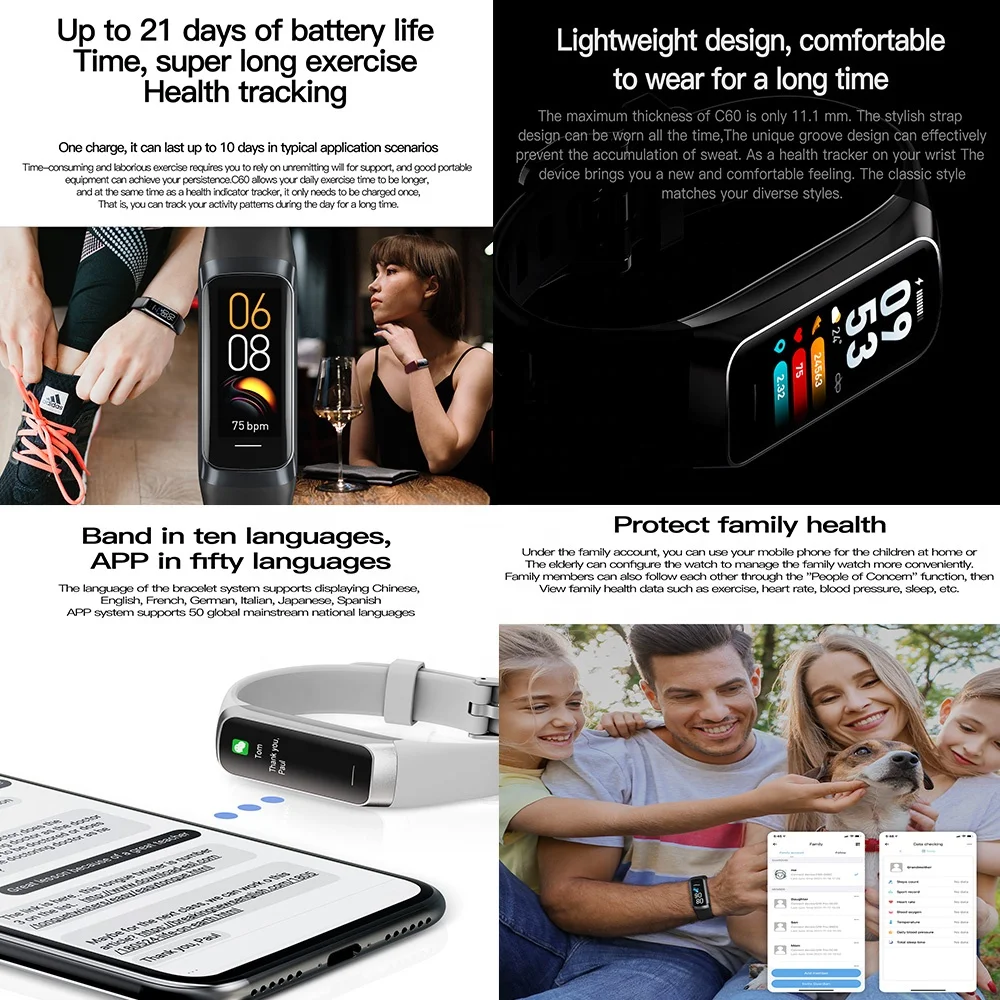 Montre connectée y10 OEM, bracelet de sport, moniteur d'activité