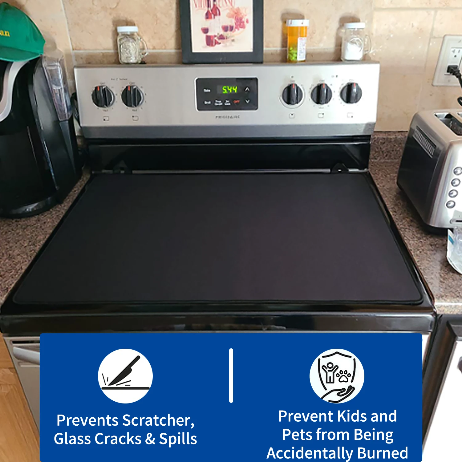 The Larsic Stove Cover Prevents Scratches on Glass Stovetops