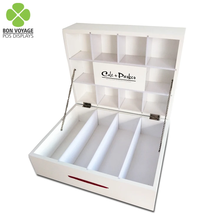 卸売卓上木製靴下ディスプレイボックスアクセサリーディスプレイ