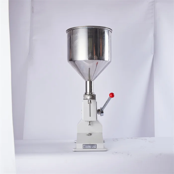 Manual 5ml 10ml 25ml 50ml Mini Bottle Oil Liquid Paste Filling Machine with 10 Litre Hopper