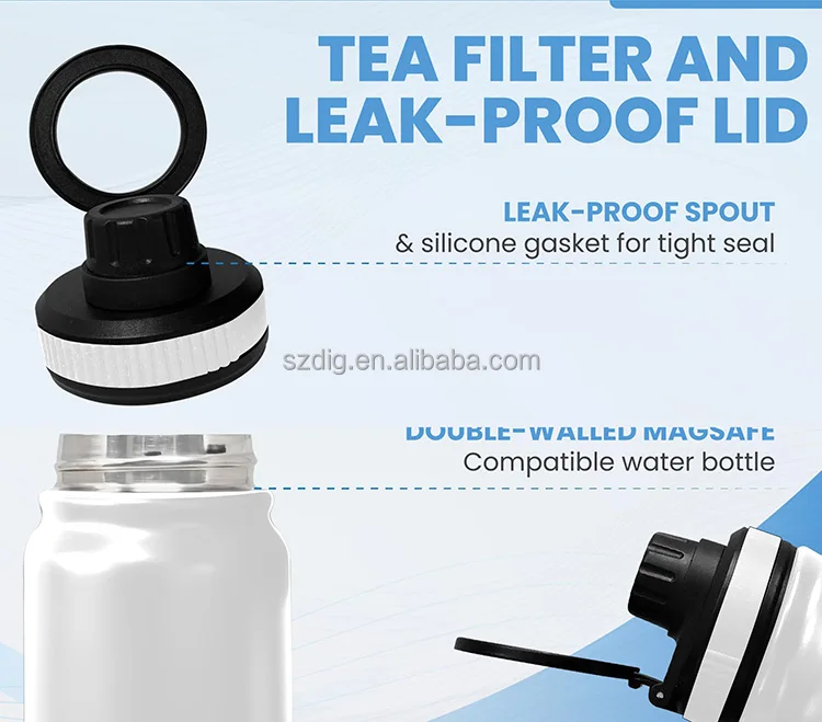 New Custom 750ml Gym Water Bottle With Phone Holder Stainless