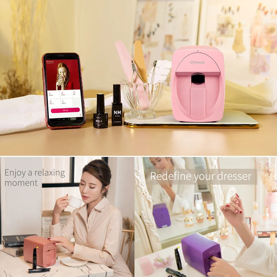 O2NAILS便携式美甲打印机M1家用美甲沙龙智能美甲机| Alibaba.com