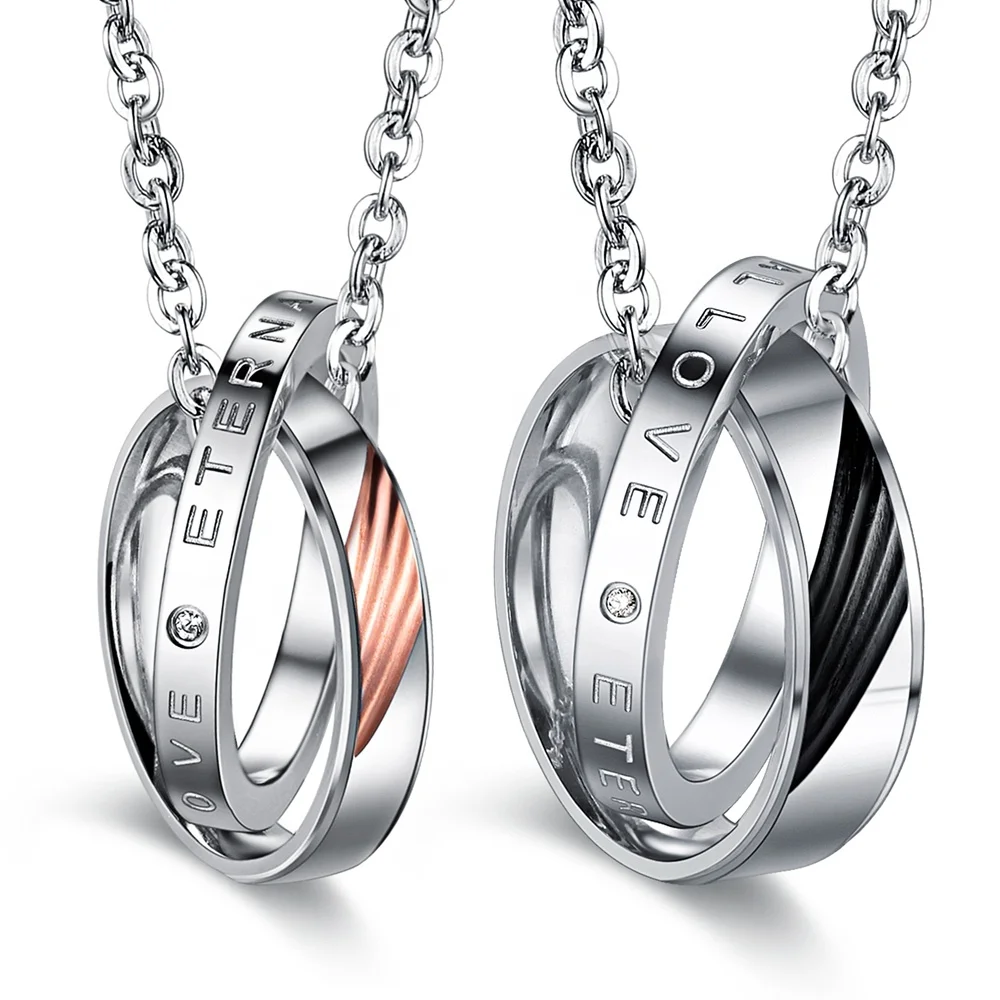 youth fashion love word engraved ring pendant charm initial