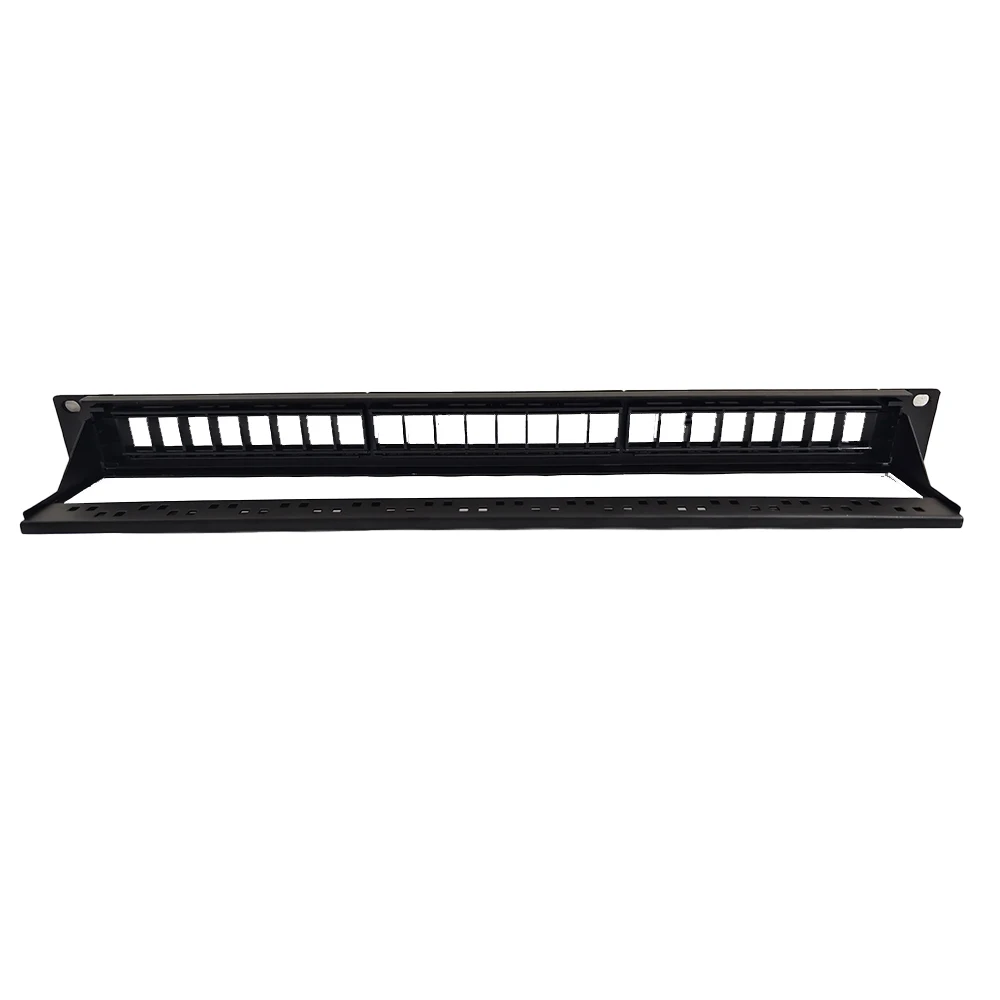 Factory Wholesale Manufacture Price High Density19" 1U 24-port Category 5e Unshielded Patch Panel for Server Racks factory