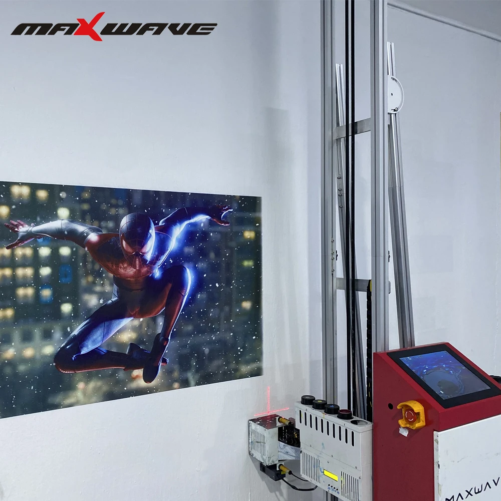 Maxwave Laser Good Quality EPS DX7 Double Head Wall Printer Direct to All Vertical Surfaces Wall Printing Machine Price
