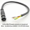 0.25meter 24AWG M8-6P female cable