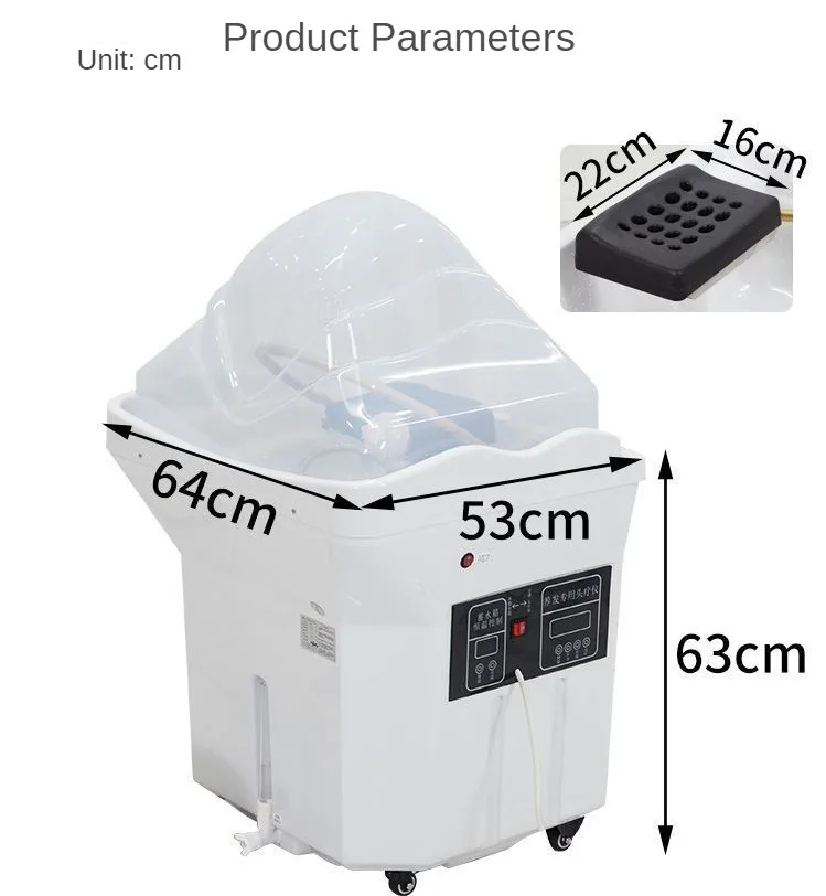 Professional Head Spa Backwash Shampoo Bowl Sink Portable Shampoo Bowl