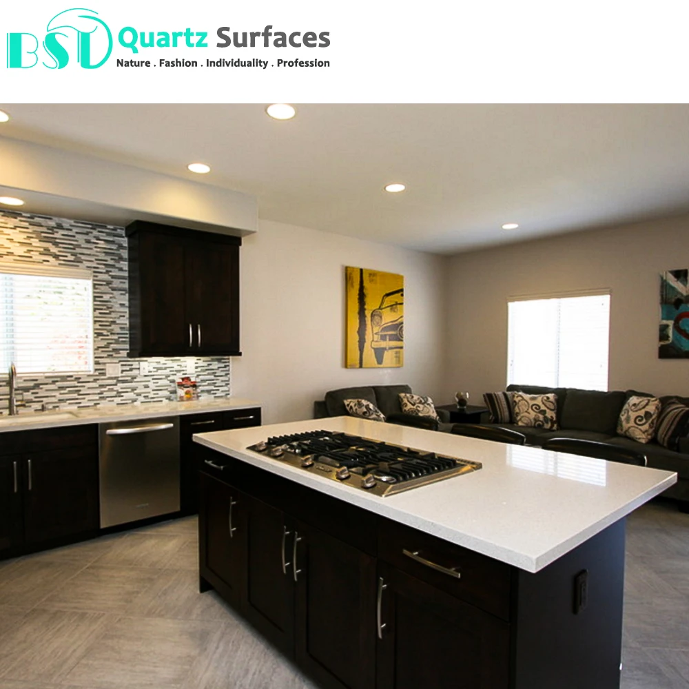 Custom Sparkle White Quartz Stone Vanity Top Countertop White Sparkle  Quartz Kitchen Counter Top Price Bathroom Vanity Top