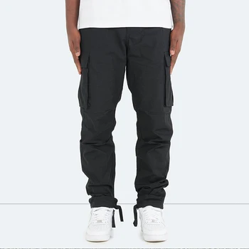 Oem Wholesale Casual Leisure Trouser High Quality Custom Black Men Cargo Trouser Pants