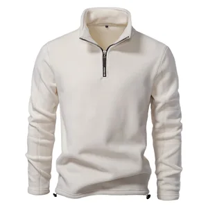 2026 High Polar Men's Quarter-Zip Fleece Jacket Fashionable Winter Warm Pullover with Long Sleeves
