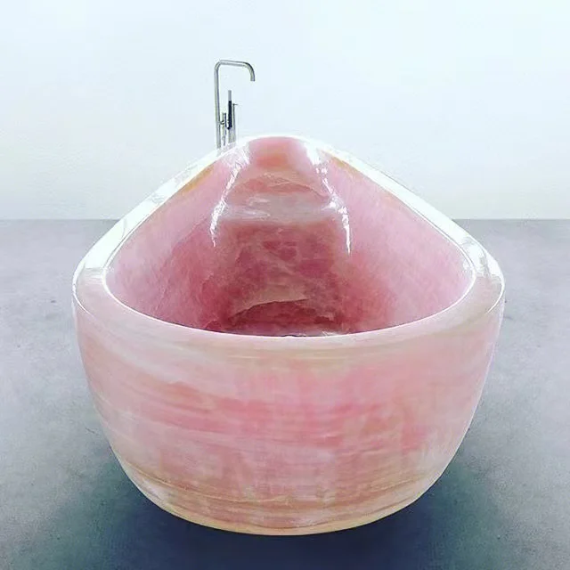 Customize Natural Jade Bath Tub Luxury Pink Onyx Marble Bathtub Buy