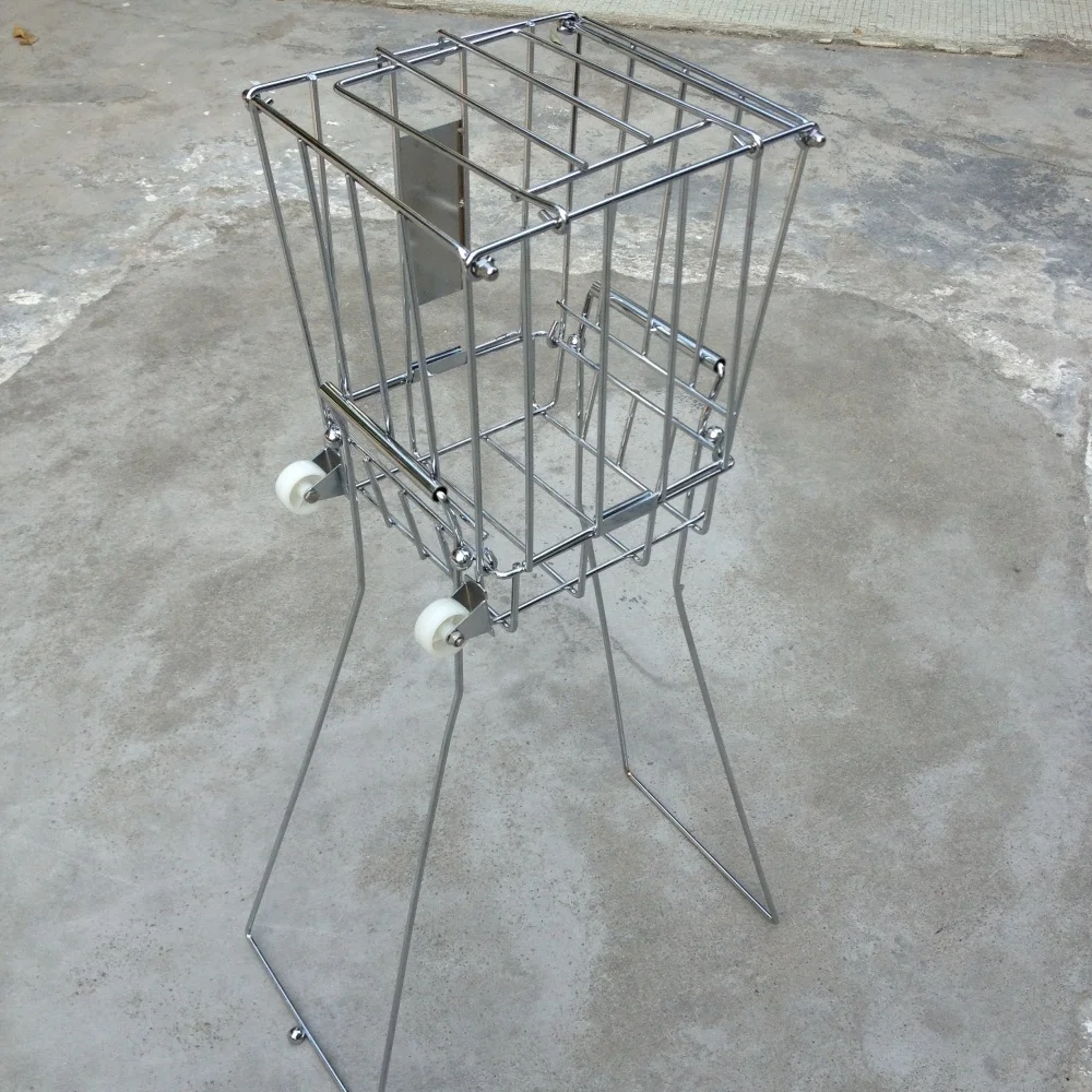 Профессиональная портативная металлическая тележка для теннисных мячей