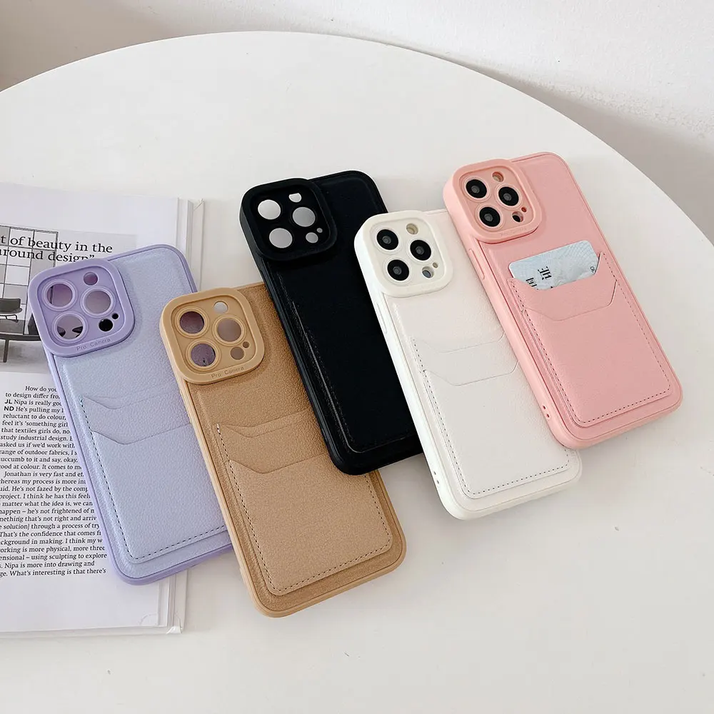 Laudtec Sjk832 Card Phone Case New Design Cover Simple Business Thin Shell Anti Scratch For Iphone 16 15 14 13 12 Plus Pro Max