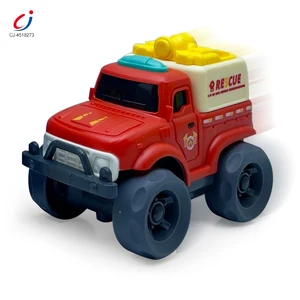 Chengji Educational Vehicle Model Series Sliding Engineering Truck Car Toy Kids Cartoon Big Foot off Road Cars for Toddlers