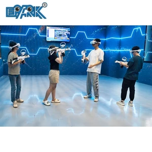 9D Indoor Arcade Virtual Reality Shooting Game Machine Big Space Multiplayer VR Simulator for 4 People Metal Material
